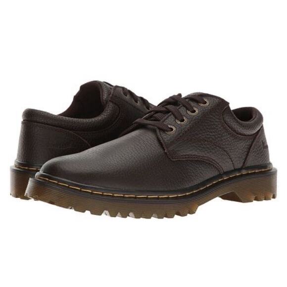Dr. Doc Martens Ashfeld Oxford Pebbled Leather Men’s Size 13 M Brown Low Shoes - Picture 1 of 13